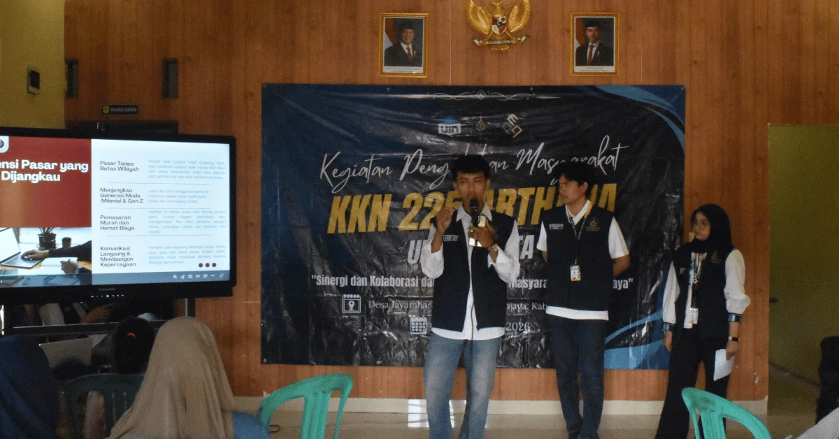 Dorong UMKM Naik Kelas, KKN 225 Arthana UIN Jakarta Edukasi Pelaku Usaha di Desa Jayaraharja