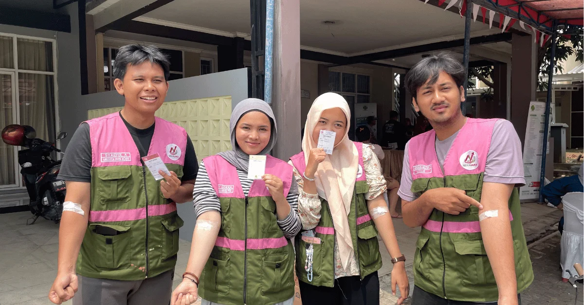 KKN 266 Nexavara UIN Jakarta Berpartisipasi dalam Kegiatan Donor Darah di RW 02 Pondok Jaya