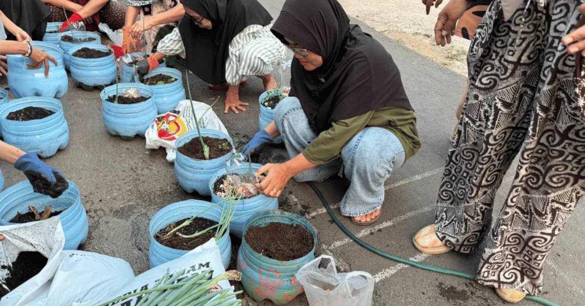 Manfaatkan Lahan, KKN Aksanusa 116 Kembangkan Kebun Pangan Bergizi Bersama KWT